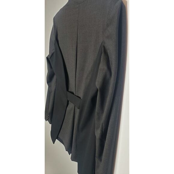 Elm Design Wool Blend Blazer Jacket 3 Large Lagenlook Stretch Corporate Goth - Picture 12 of 13